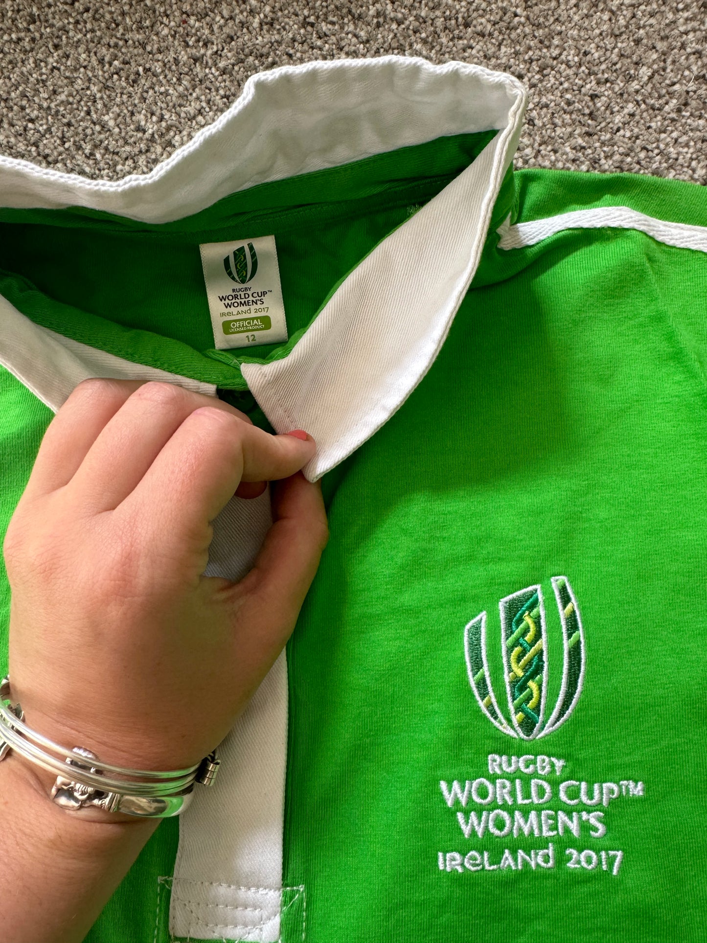 Women's UK12 Rugby World Cup Ireland Green Rugby Shirt