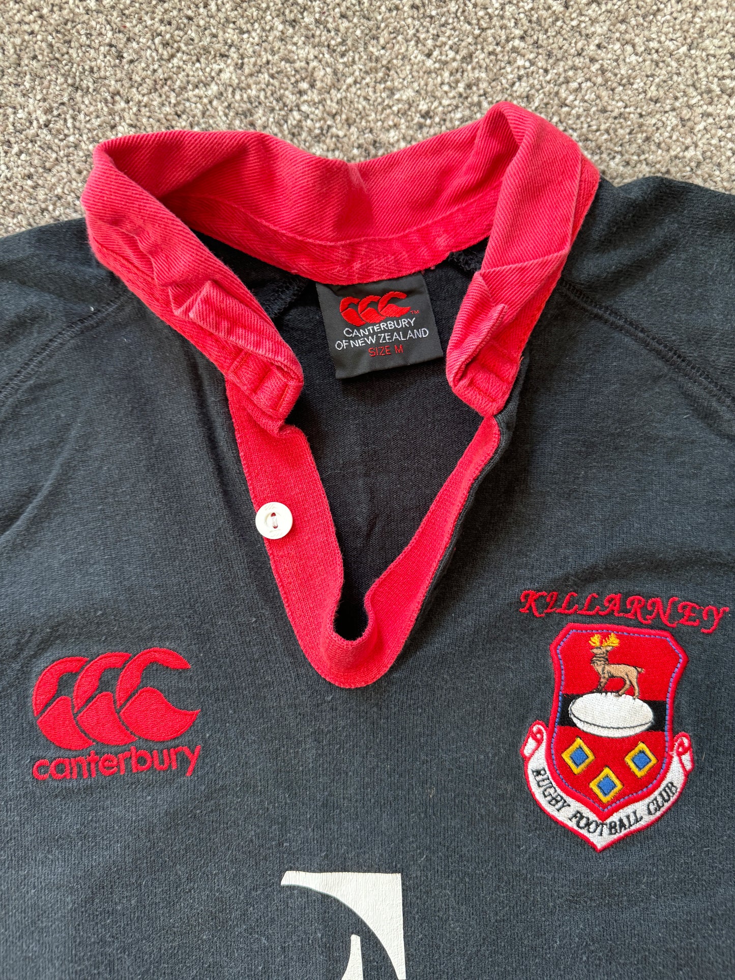 Medium Canterbury Black Killarney Rugby Shirt
