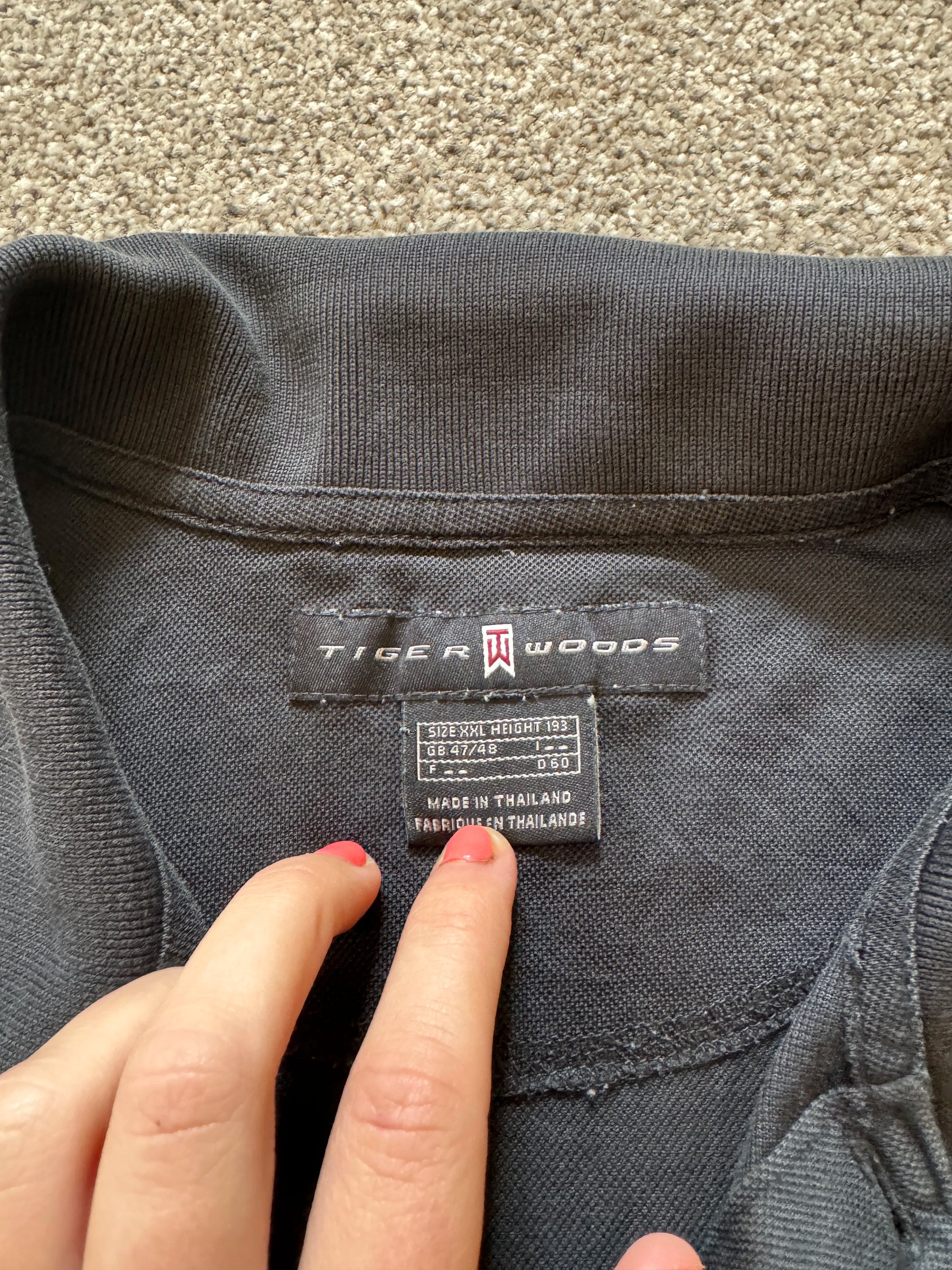 XXL Nike Tiger Woods Black Polo Shirt