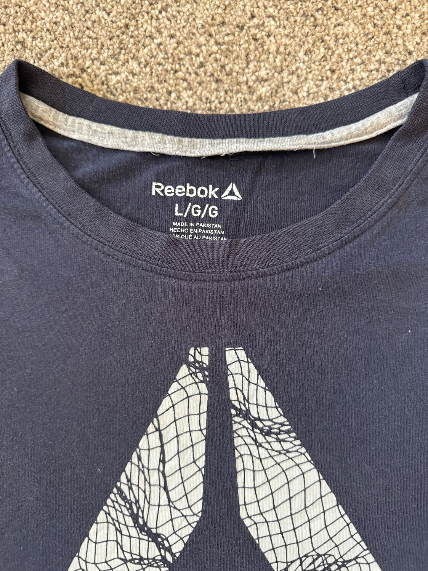 Large Reebok Navy T-Shirt