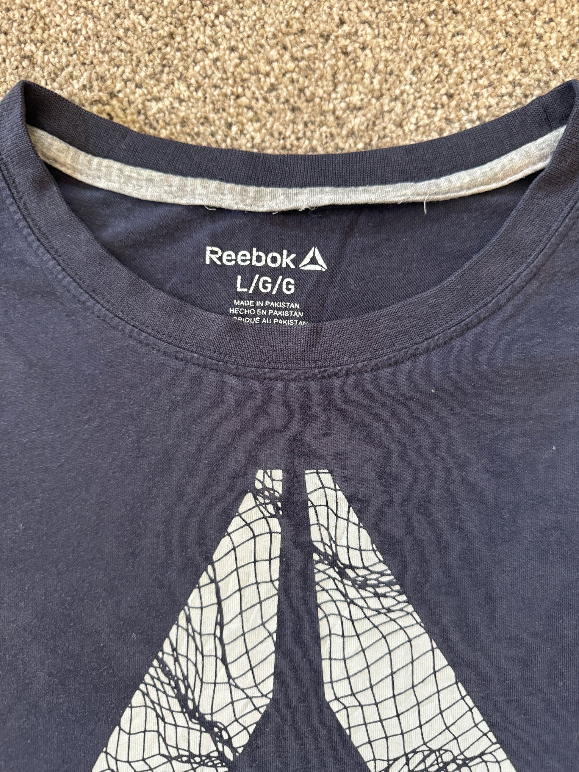 Large Reebok Navy T-Shirt