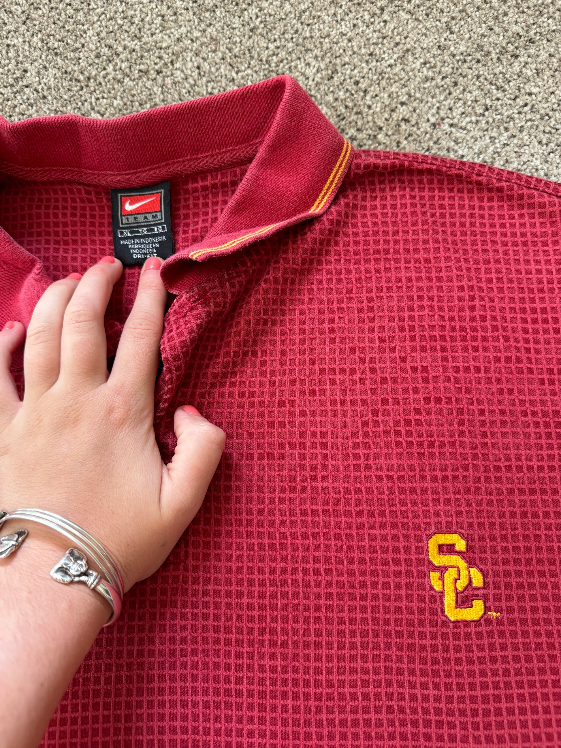 Extra large Nike USC Trojans Red Polo Shirt