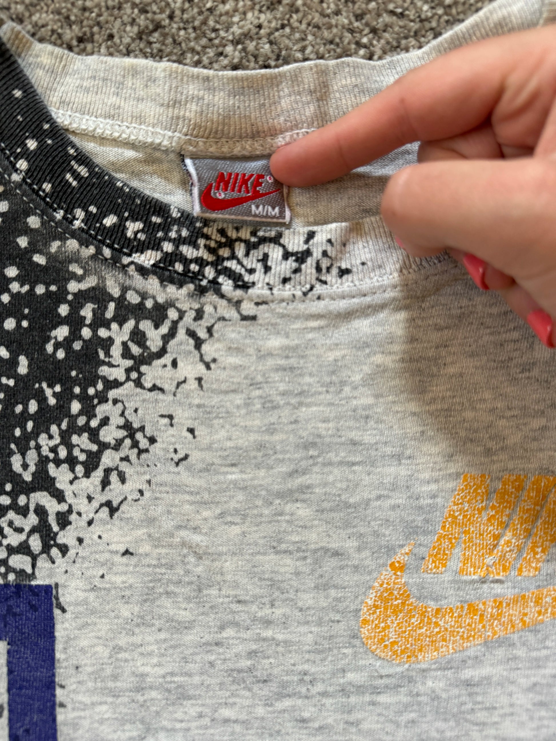 Vintage Medium Nike Force 90's Grey T-Shirt