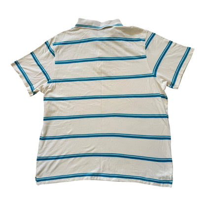 Extra large Reebok White Blue Polo Shirt