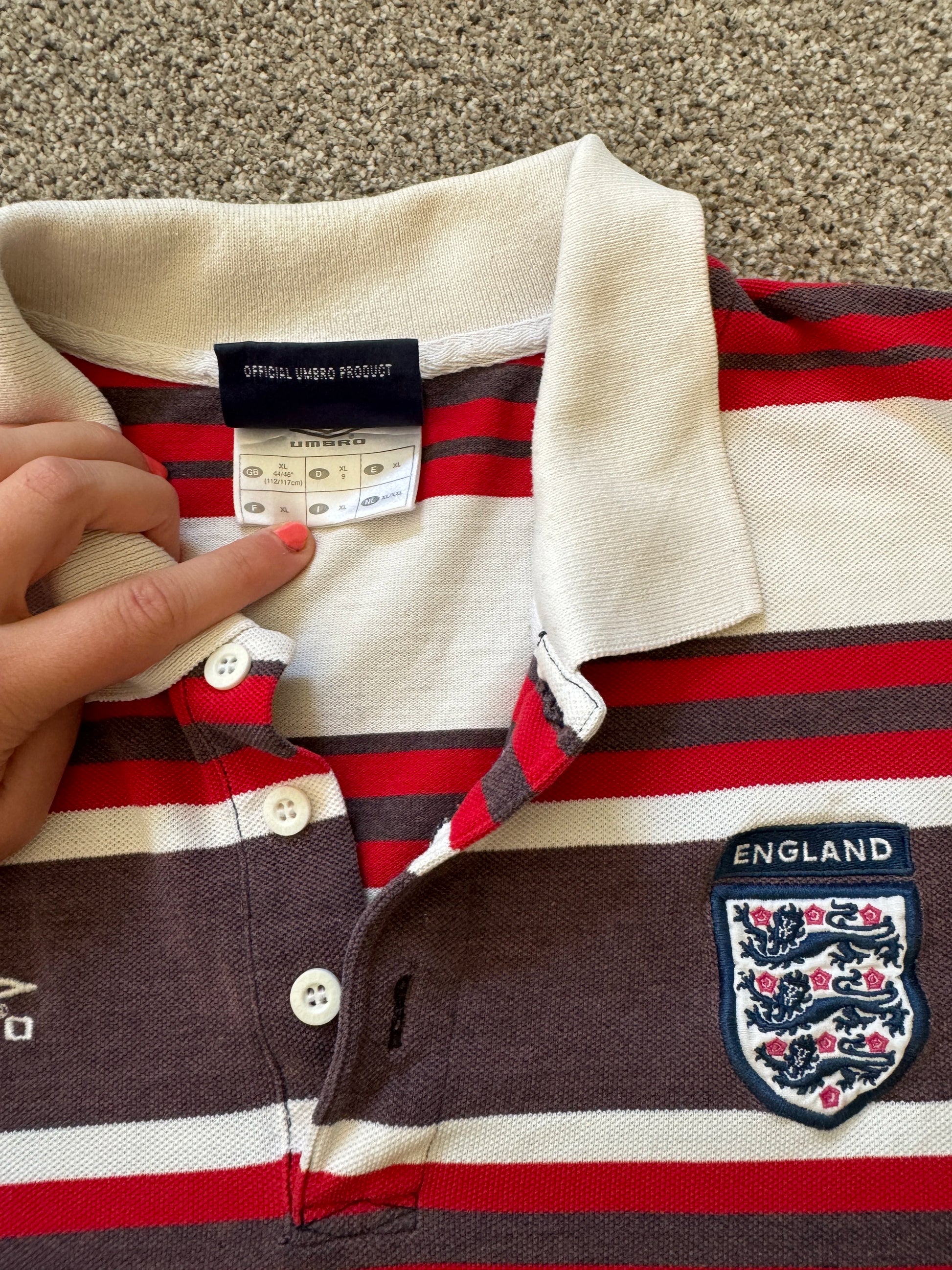 Extra large Umbro England Football Polo Shirt