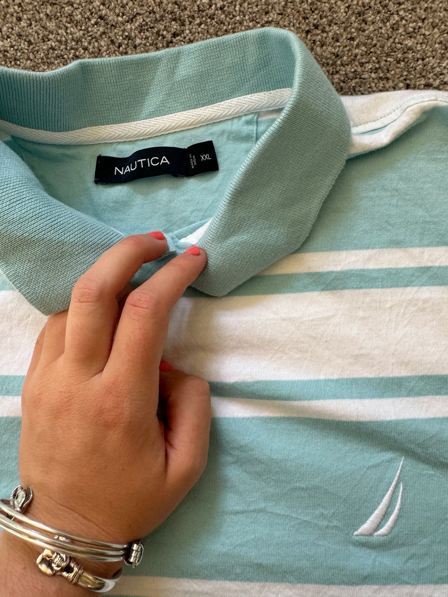 XXL Nautica Blue Polo Shirt