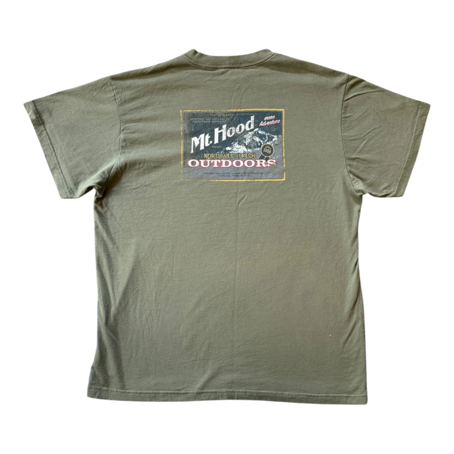 2XLT Columbia Mt. Hood Green Graphic T-Shirt