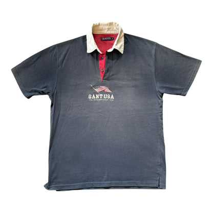 Medium Gant Faded Navy Rugby Shirt