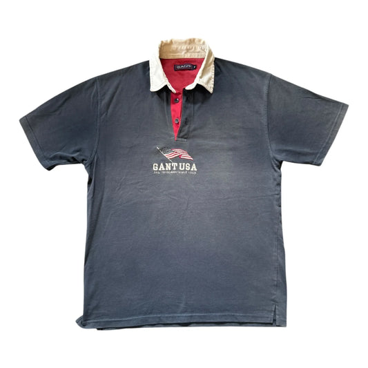 Medium Gant Faded Navy Rugby Shirt