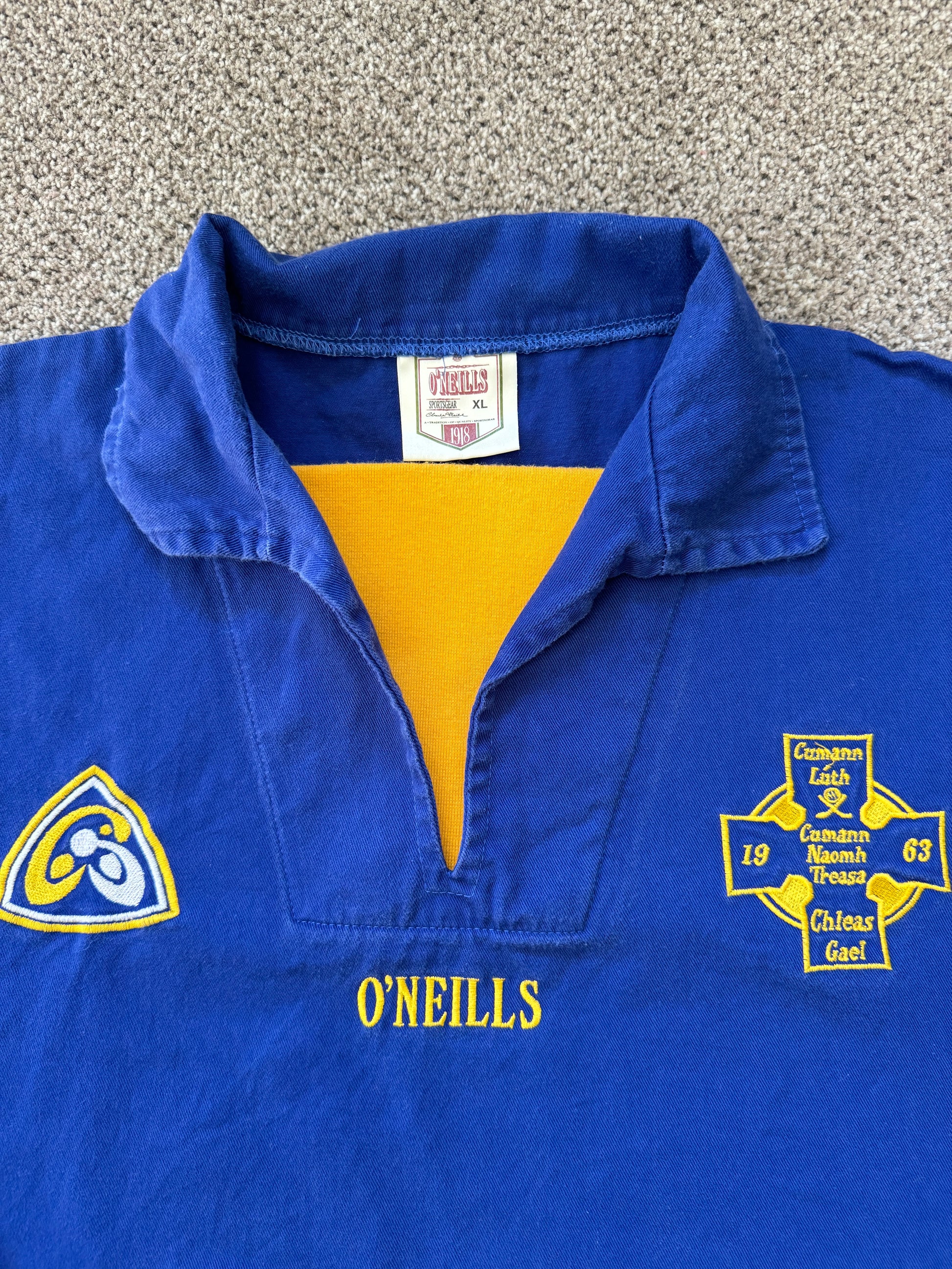 Extra large O'neills Blue Naomh Treasa Gaelic Football Drill Jacket