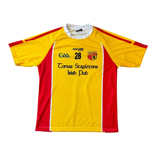 Large Azzurri Earls of Leuven GAA Yellow T-Jersey