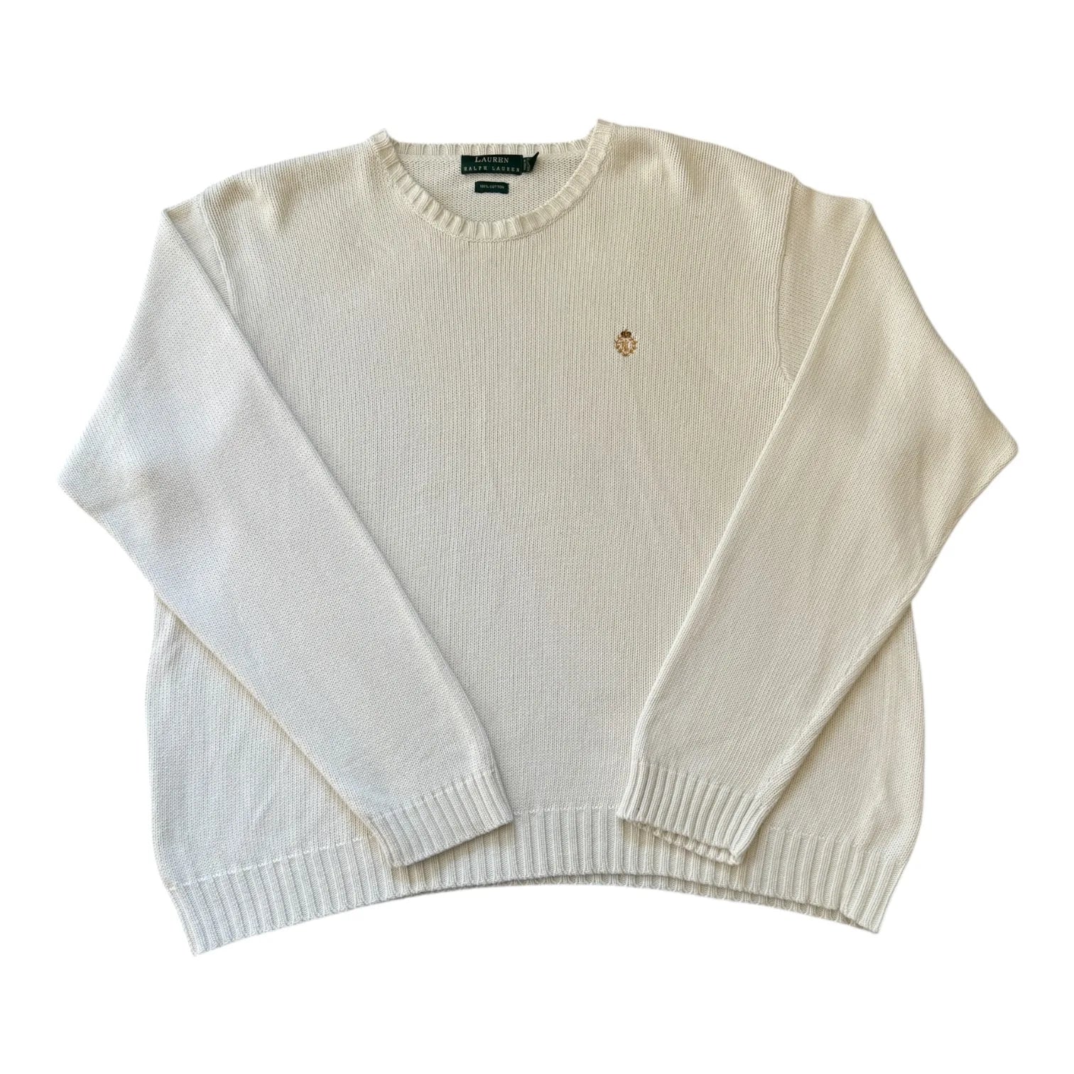 XXL Ralph Lauren White Heavy Knit