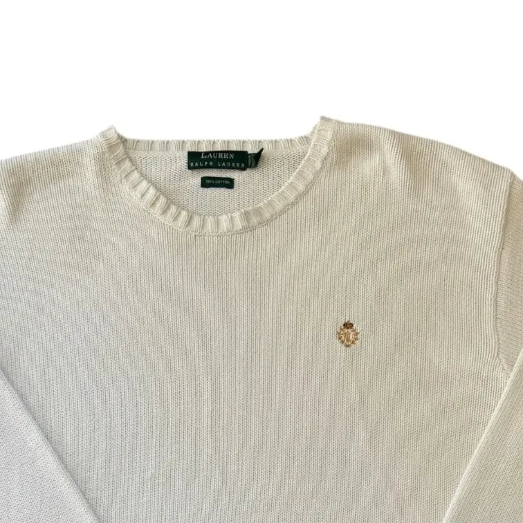 XXL Ralph Lauren White Heavy Knit