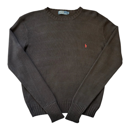 Medium Ralph Lauren Striped Black Knitted Jumper