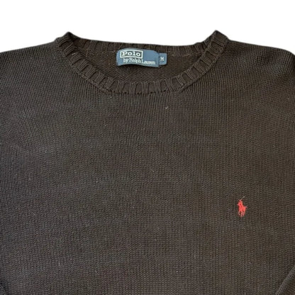 Medium Ralph Lauren Striped Black Knitted Jumper