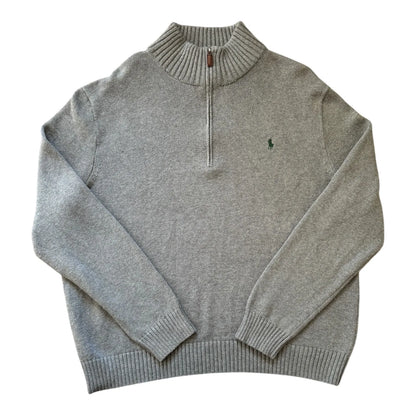 Extra large Ralph Lauren Grey Knitted 1/4 Zip
