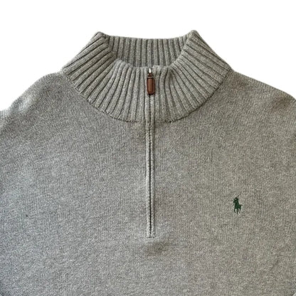 Extra large Ralph Lauren Grey Knitted 1/4 Zip