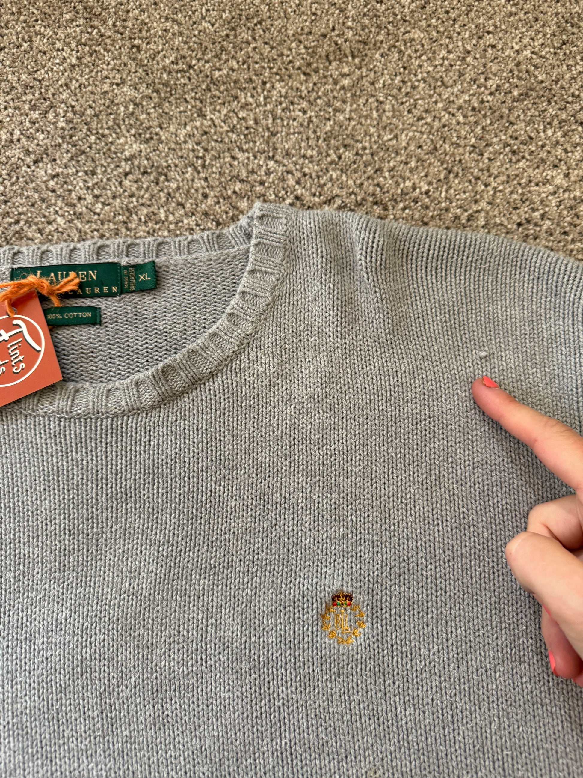 Extra large Ralph Lauren Grey Knitted Jumper