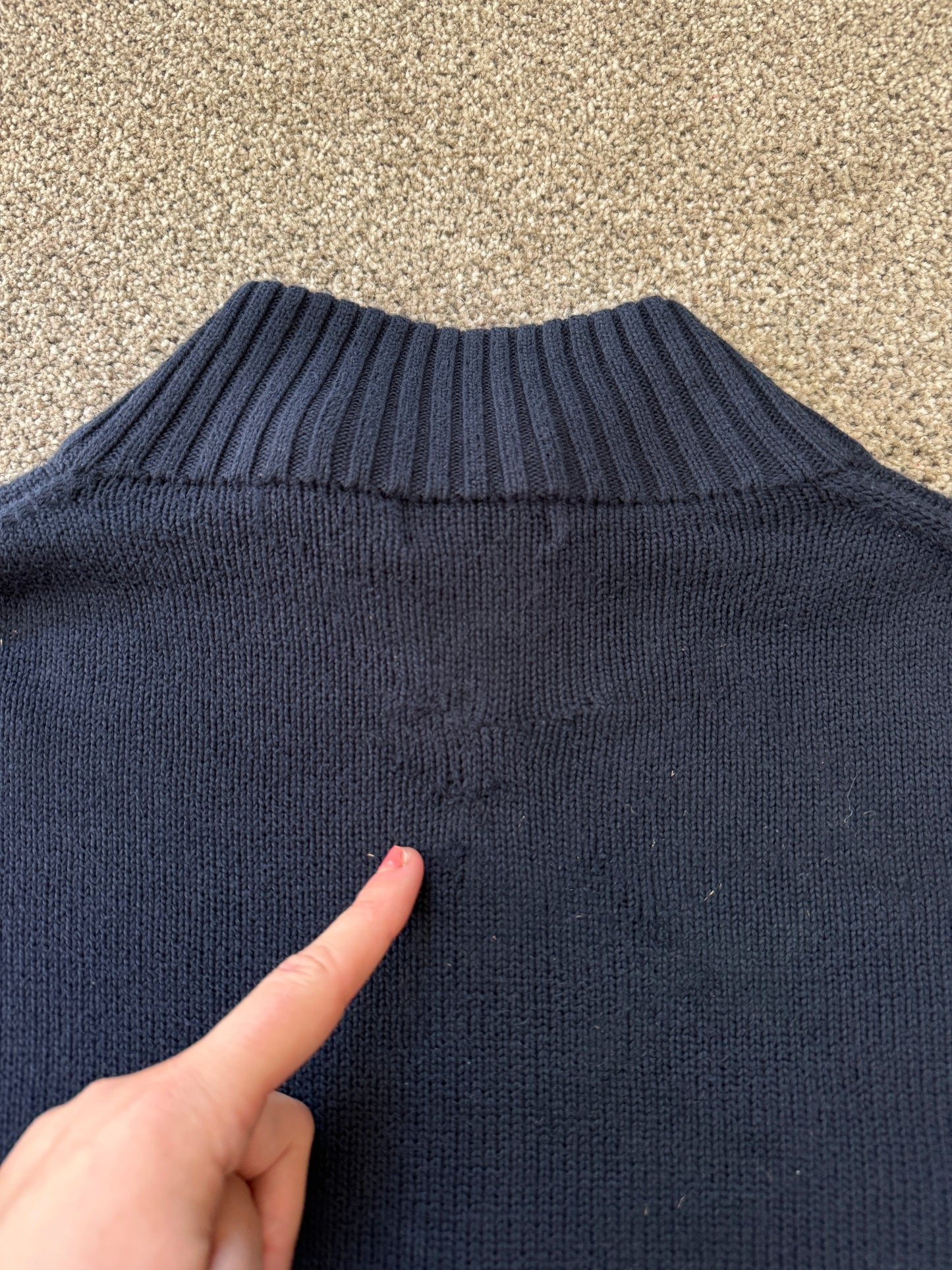 Extra large Ralph Lauren Navy Knitted 1/4 Zip