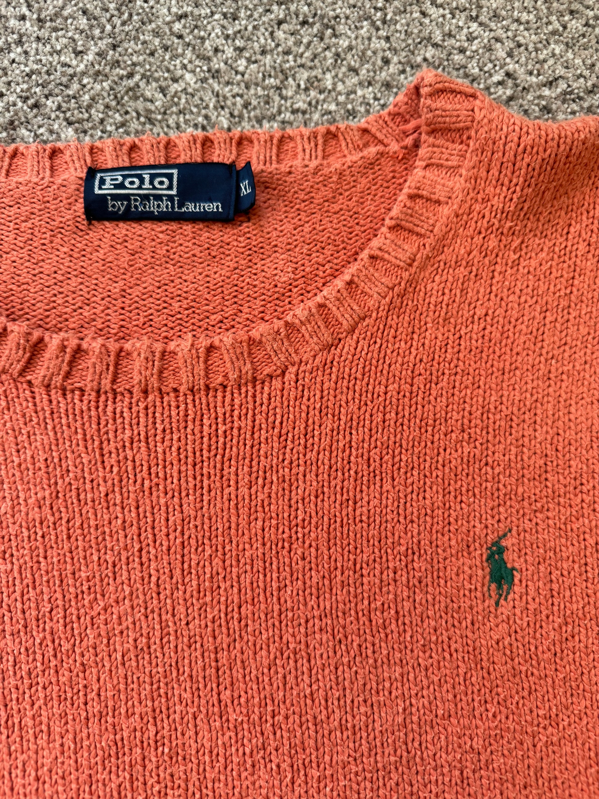 Extra large Ralph Lauren Orange Knitted Jumper