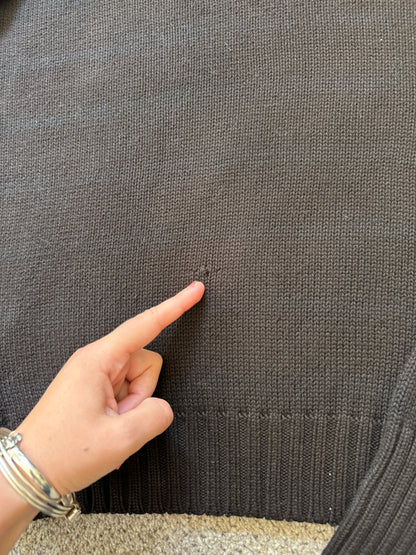 Medium Ralph Lauren Striped Black Knitted Jumper