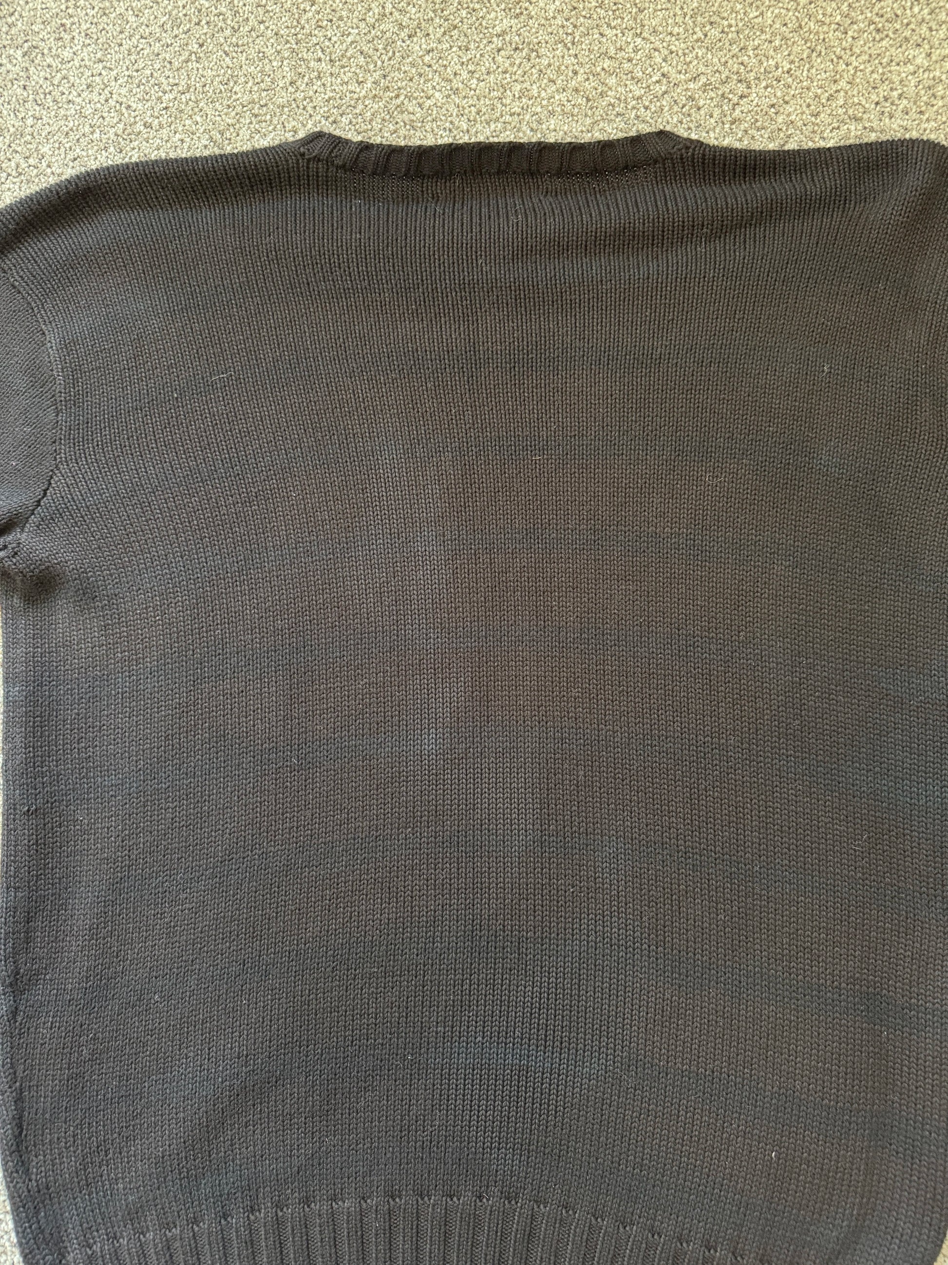 Medium Ralph Lauren Striped Black Knitted Jumper