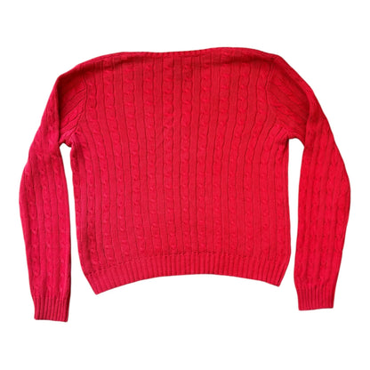 Woman's Extra large Ralph Lauren Red Cable Knit