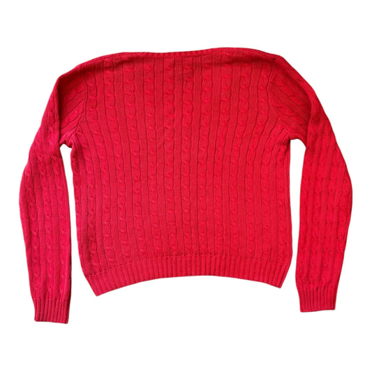 Woman's Extra large Ralph Lauren Red Cable Knit
