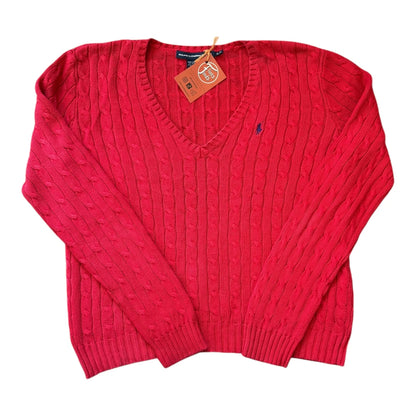Woman's Extra large Ralph Lauren Red Cable Knit