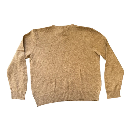 Extra large Ralph Lauren Beige Lambswool Knitted V-Neck Jumper