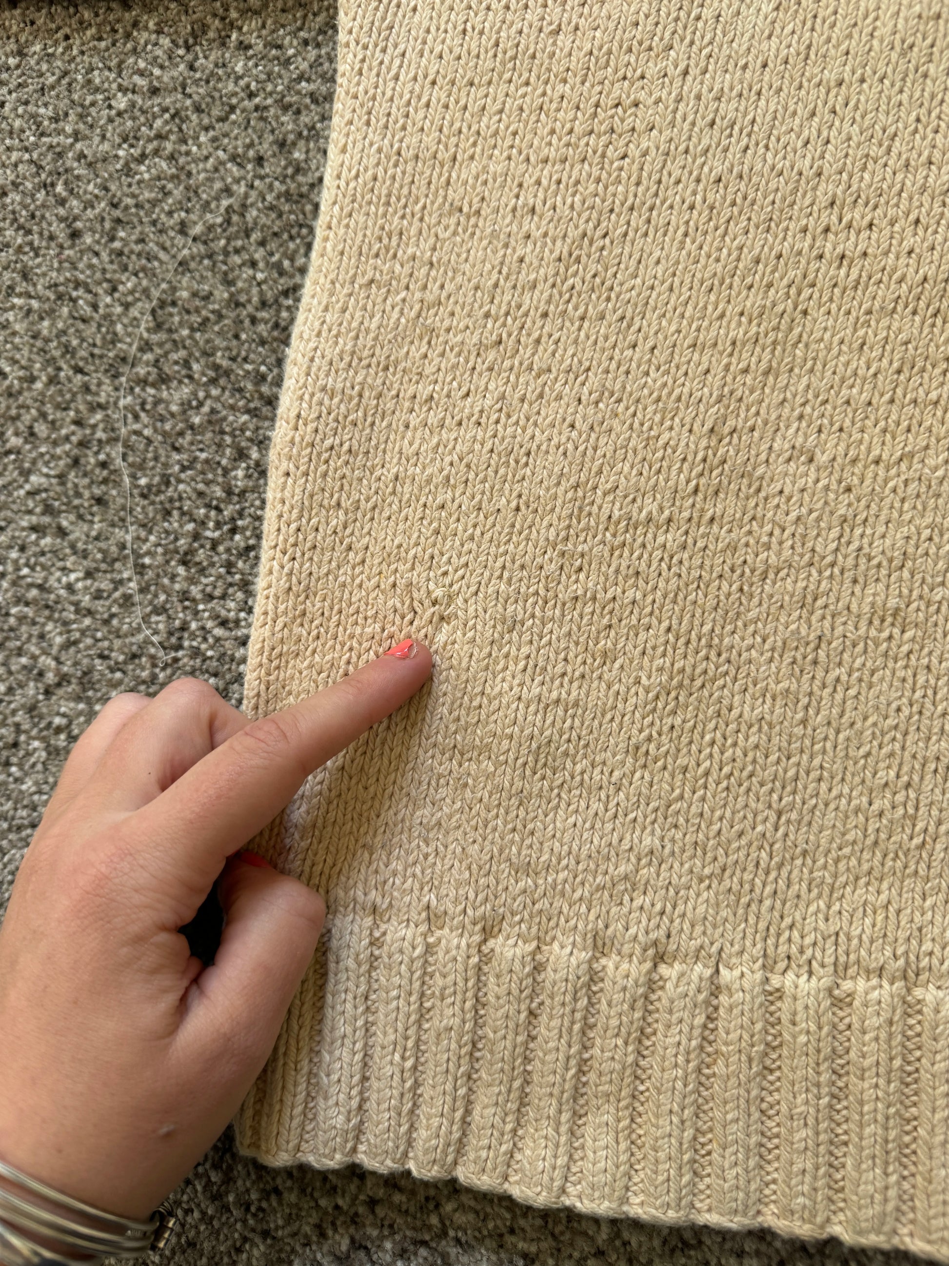 Woman's Medium Ralph Lauren Beige Knitted Dog Jumper