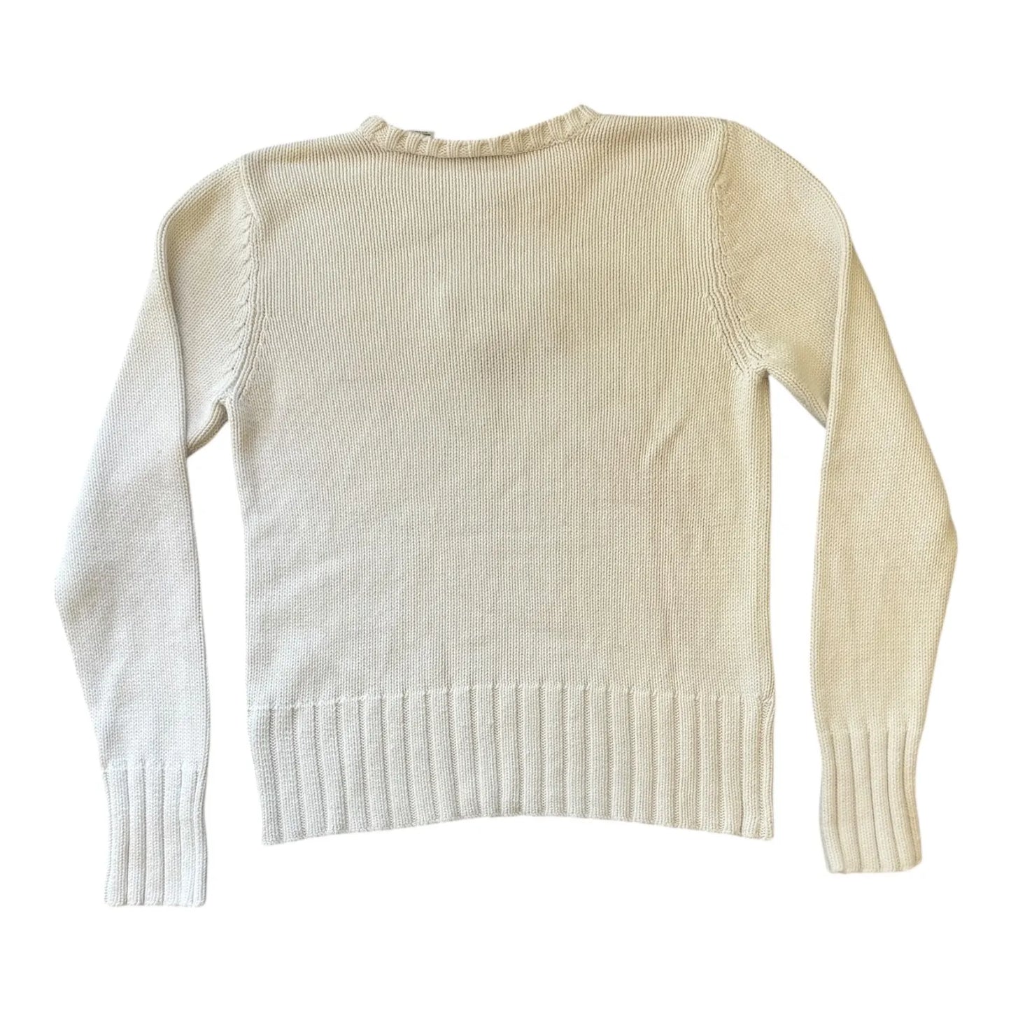 Woman's Small Ralph Lauren White USA Flag Knitted Jumper