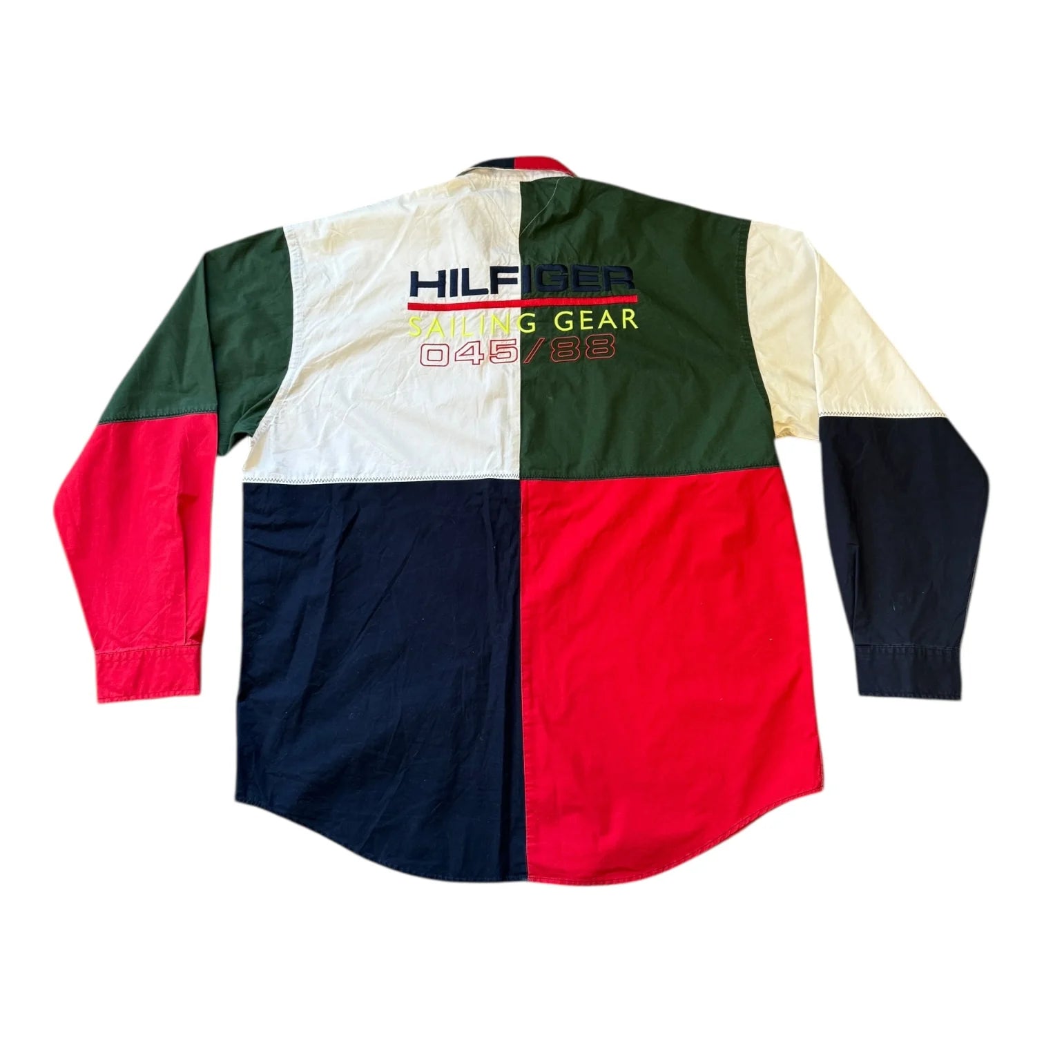 hilfiger sailing gear Extra large Tommy Hilfiger Sailing Gear Block Coloured Shirt – Flints Finds