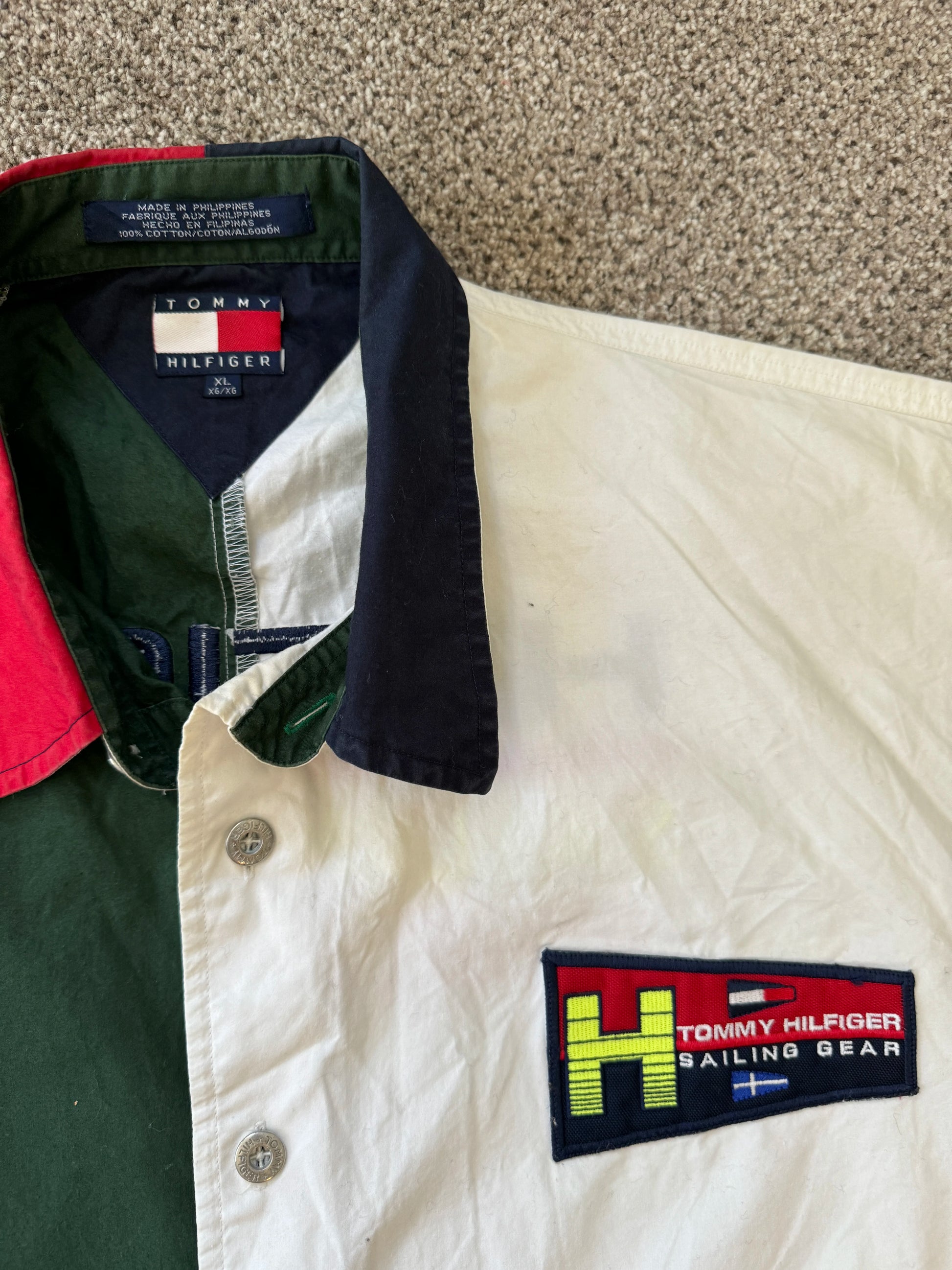 Extra large Tommy Hilfiger Sailing Gear Block Coloured Shirt