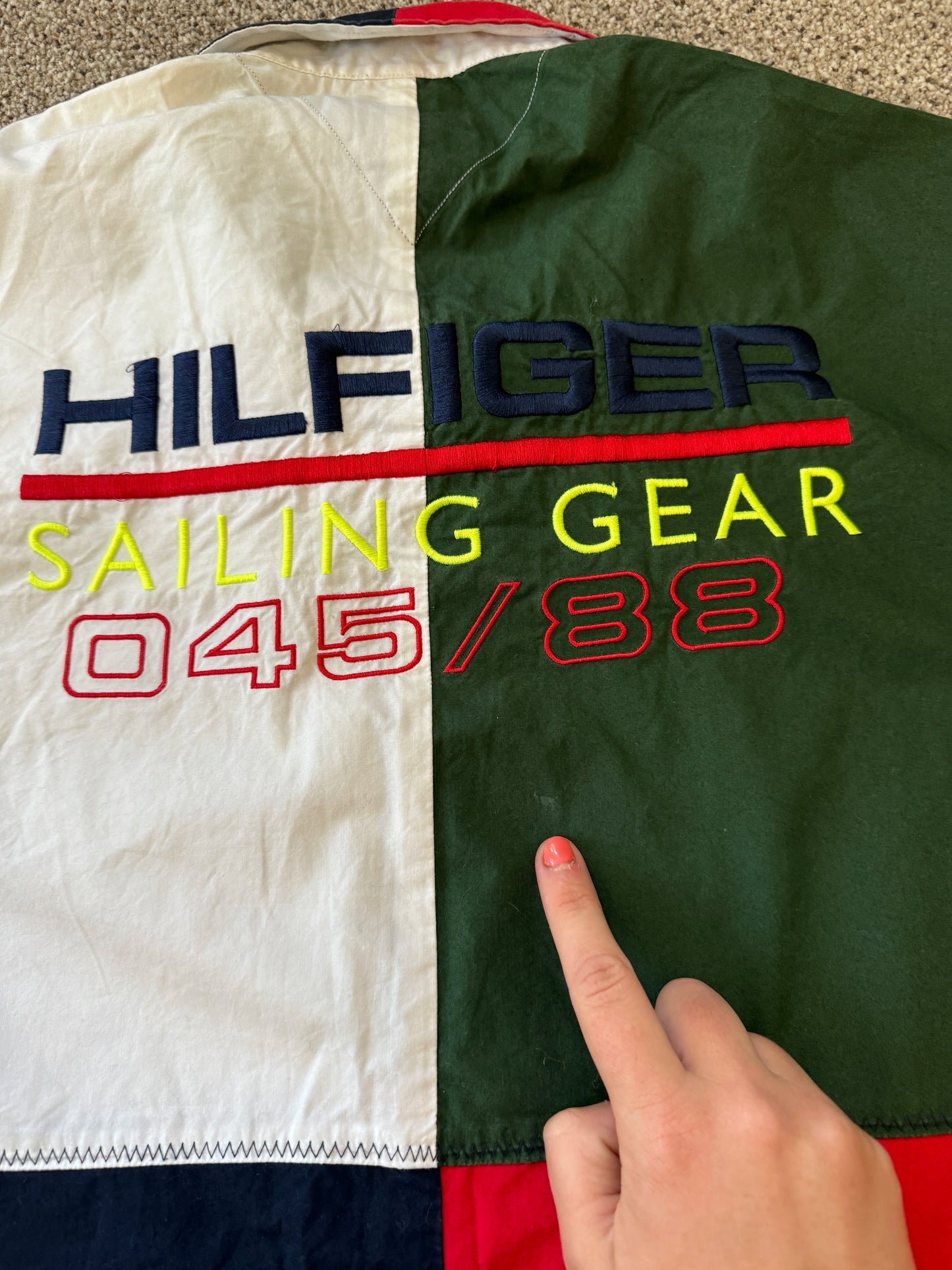 Extra large Tommy Hilfiger Sailing Gear Block Coloured Shirt