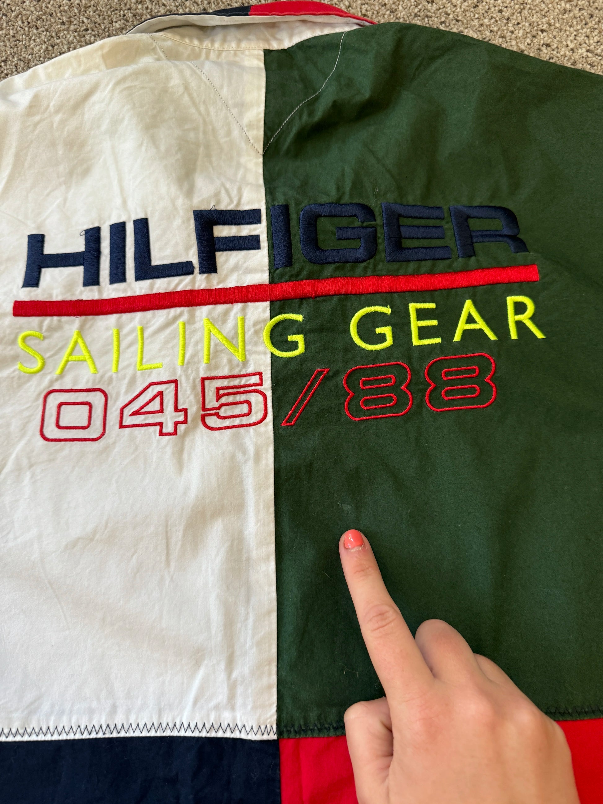 Extra large Tommy Hilfiger Sailing Gear Block Coloured Shirt