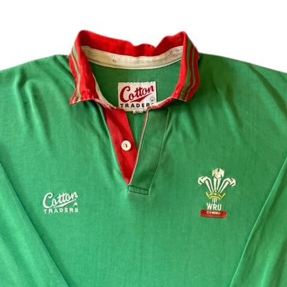 Large Cotton Traders 1992 Green Wales Rugby Shirt