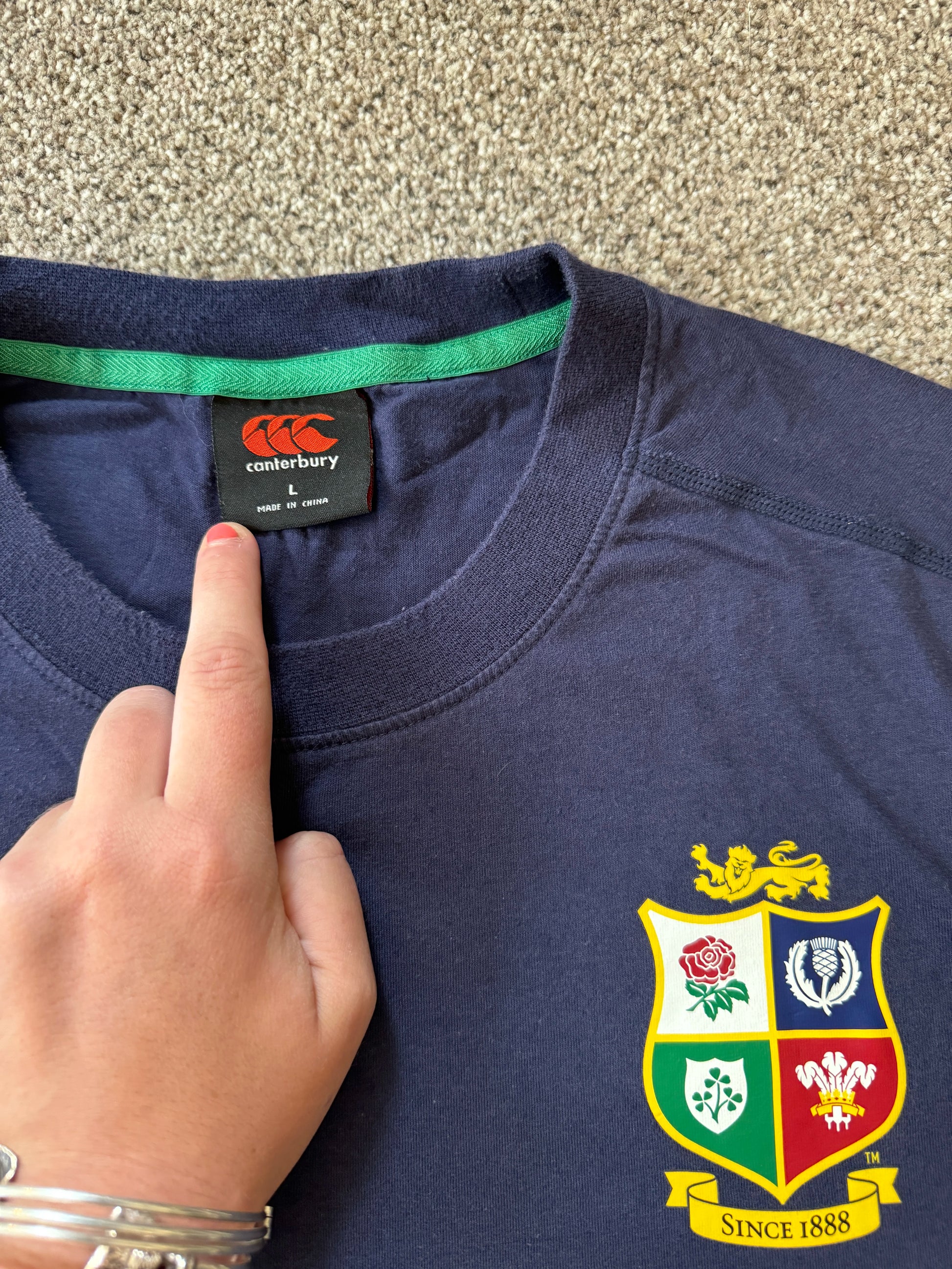 Large Canterbury Navy Lions T-Shirt