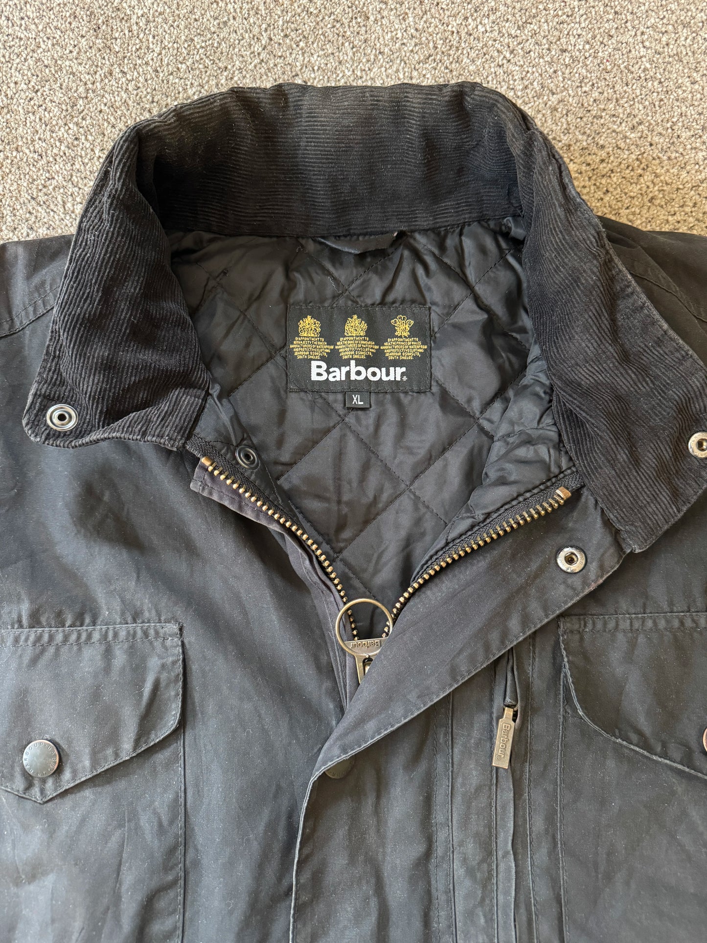 Extra large Barbour Sapper Wax Jacket Mid Length