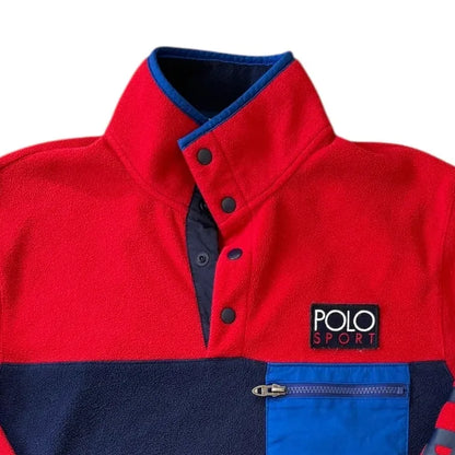 Small Ralph Lauren Red 1/4 Button Fleece