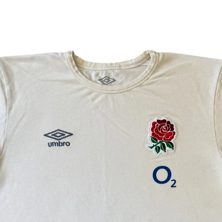 Large Umbro White England Rugby T-Shirt