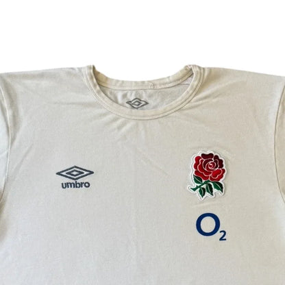 Large Umbro White England Rugby T-Shirt