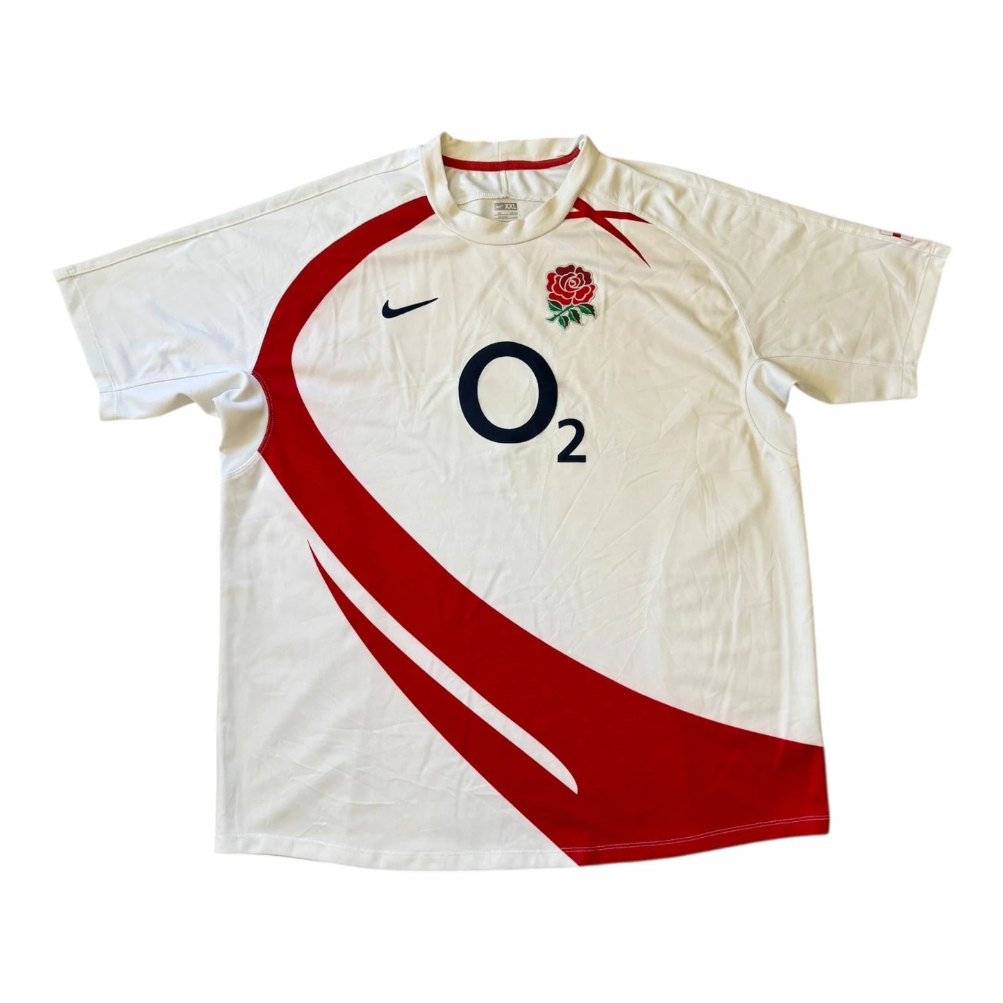 XXL Nike White 2007 England Rugby Shirt