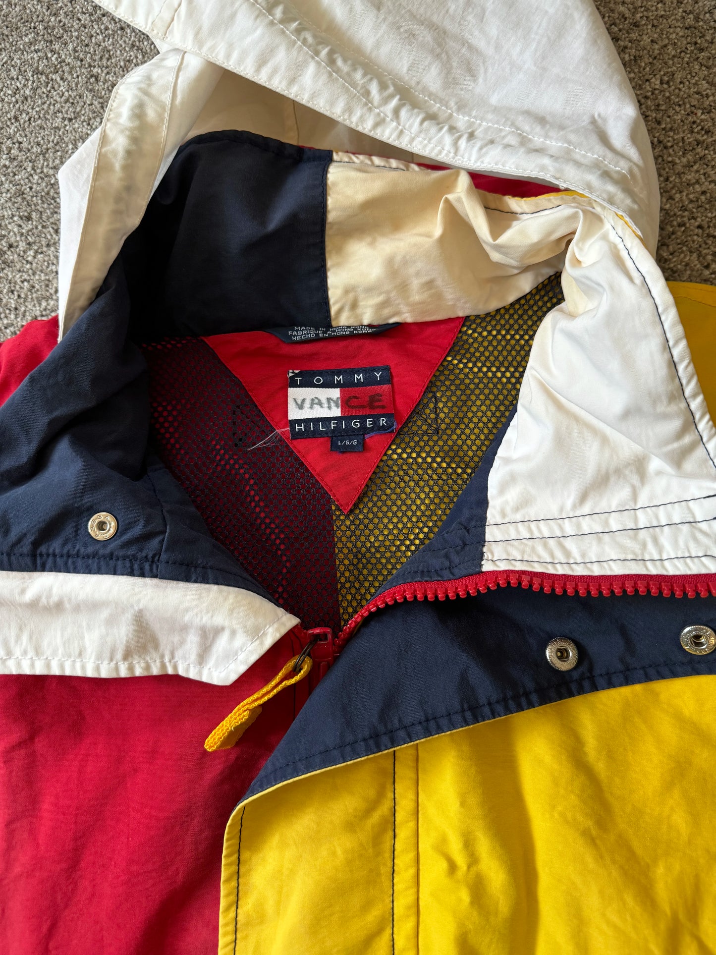 Large Tommy Hilfiger 90's Navy Sailing Coat