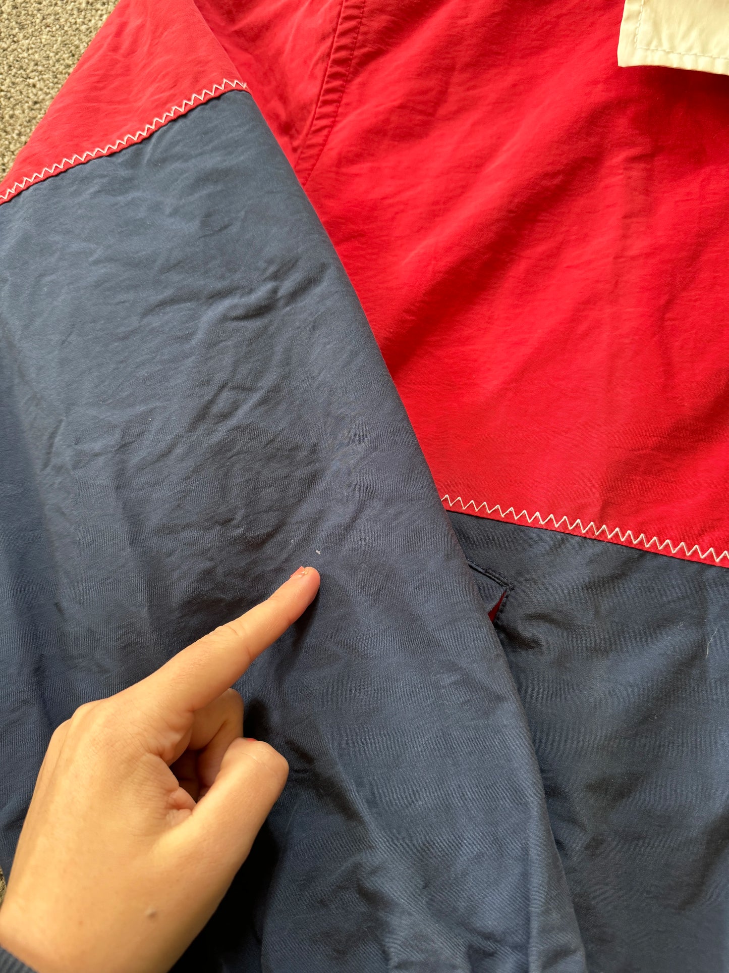 Large Tommy Hilfiger 90's Navy Sailing Coat