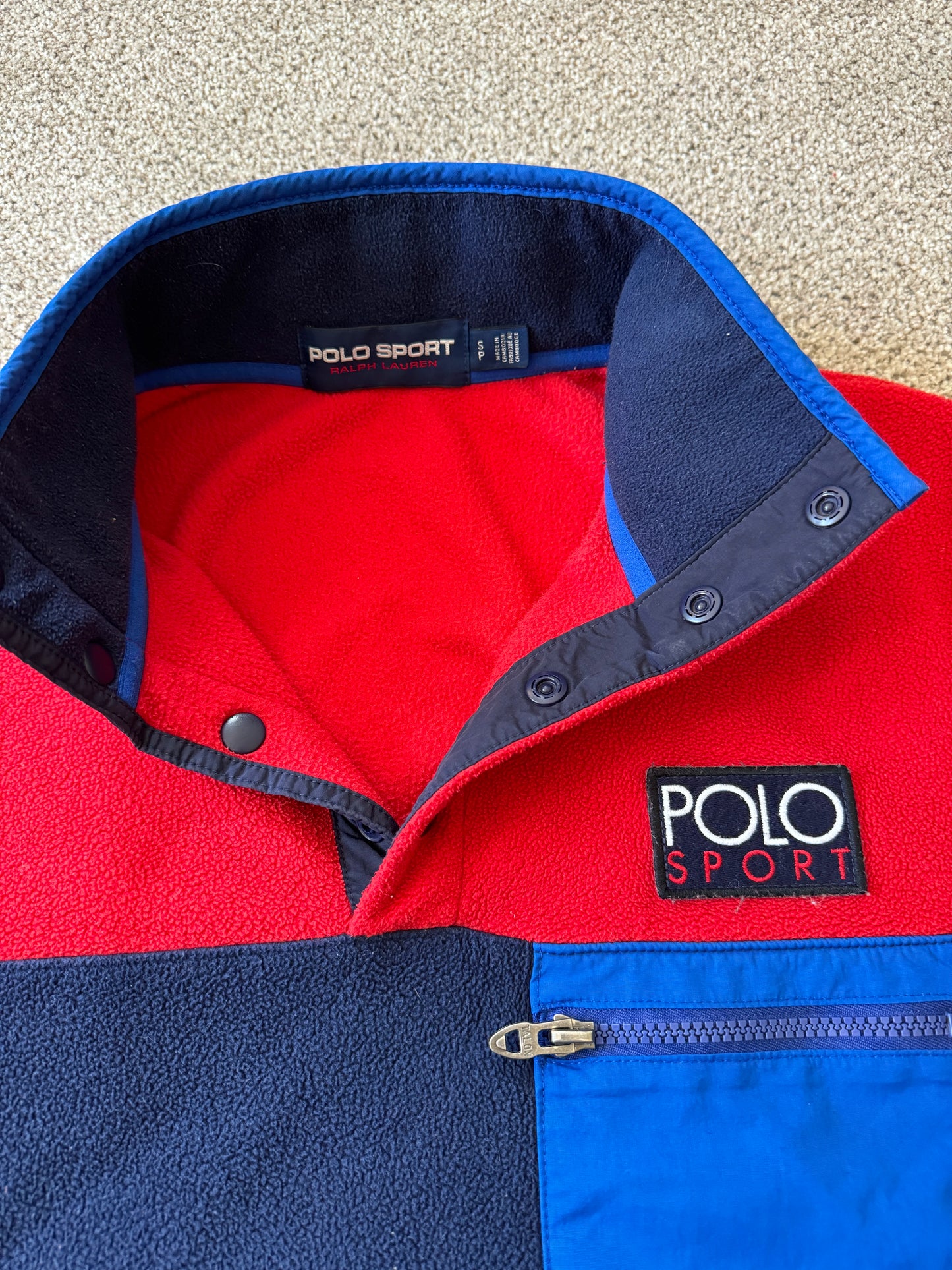 Small Ralph Lauren Red 1/4 Button Fleece