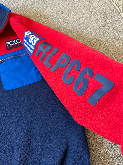 Small Ralph Lauren Red 1/4 Button Fleece