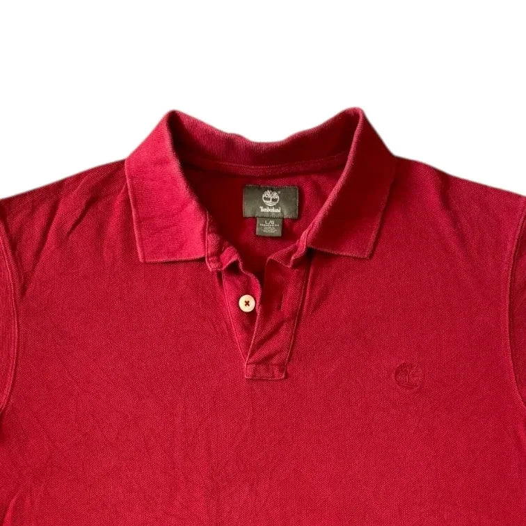 Large Timberland Red Polo Shirt