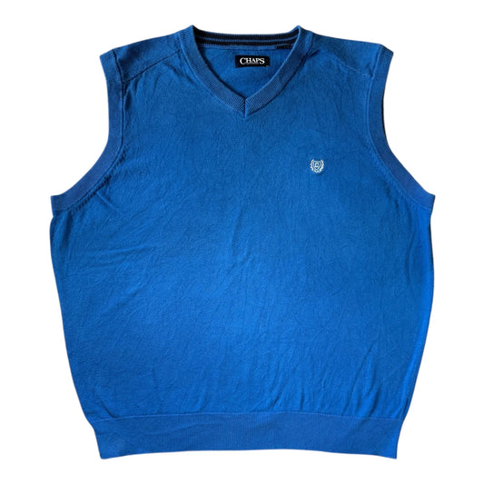 Large Chaps Blue Sweater Vest