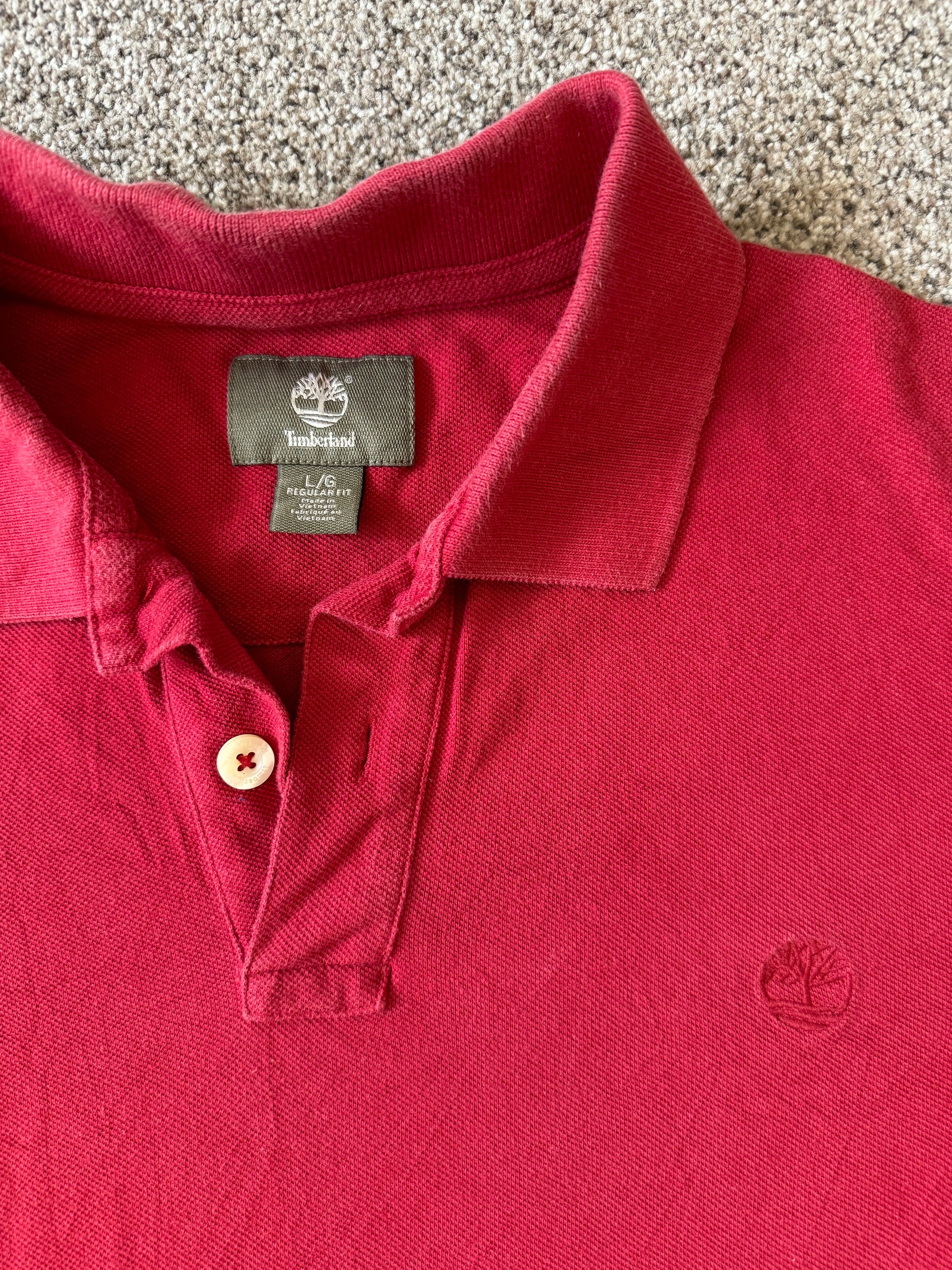Large Timberland Red Polo Shirt